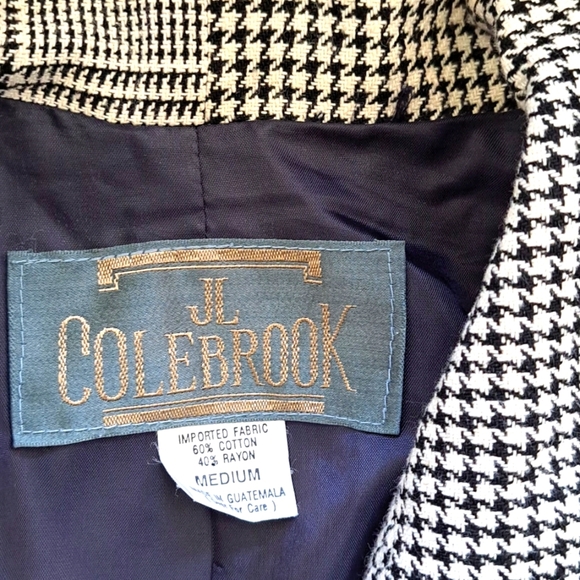 JL Colebrook Vintage Classic Tailored Stylish Houndstooth Double Lined Blazer. - Picture 2 of 7